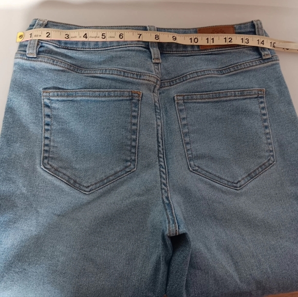 Lands'end women's straight leg high rise, Recover Denim Jeans Ligh Blue sz 6. - Picture 9 of 17